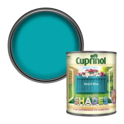 Image of Cuprinol Garden Shades Exterior Woodcare, Beach Blue, 1 Litre