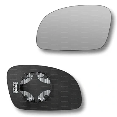 Image of Less4spares Replacement Wing Mirror Glass Left Compatible with VW New Beetle 2003 2010 CLIP ON Passnager Near Side N/S Heated Convex