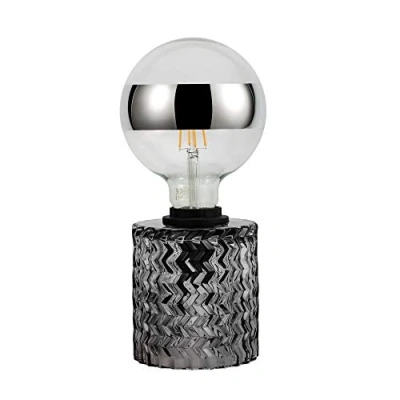 Image of Pauleen Crystal Smoke table lamp with glass base