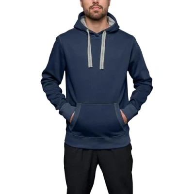 Image of HRM Men&#039;s Unisex Sweat Sports Hoodie, Navy, L