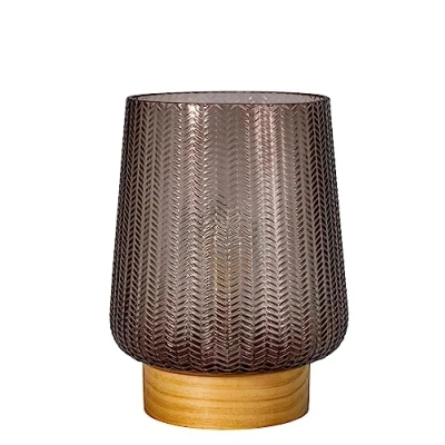 Image of Pauleen 48311 LED Mobile luminaire Fancy Glamour Timer Battery Taupe Table lamp, Glass Wood, 0.8 W