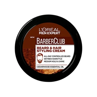 Image of L&#039;Oreal Men Expert Barber Club Beard &amp; Hair Styling Cream, 75ml
