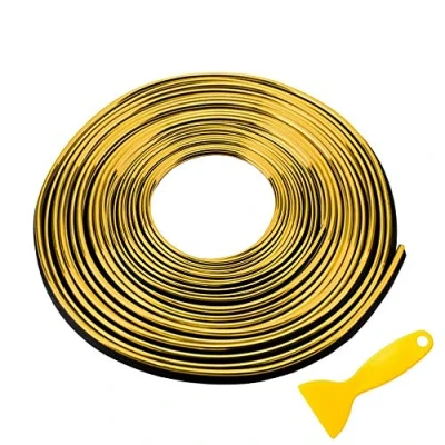 Image of ETOPARS 10M 32.8ft Car Trim Interior Strips Gold Automotive Gap Fillers Moulding Line Decorative Filler Flexible Edge Strip Dashboard