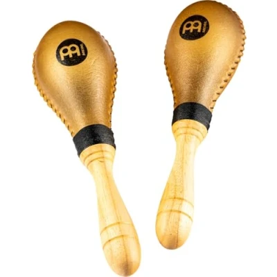 Image of Meinl Percussion Rawhide Maracas Shaker 2 Jumbo Musical Instruments with Warm Sound Rawhide, Wood (MSM3)