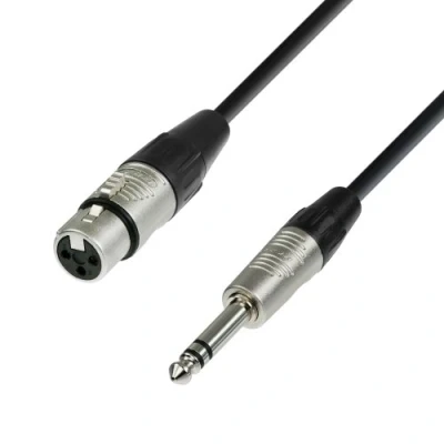 Image of Adam Hall 4 Star Series 3m Rean XLR Female to 6.3mm Jack Stereo Microphone Cable