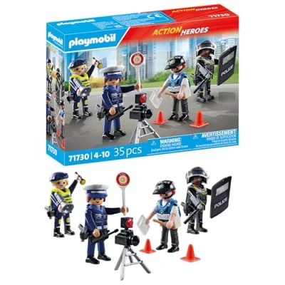 Image of Playmobil Action Heroes Police Figure Set Toy Figures Toys for Children aged 4+ 71730