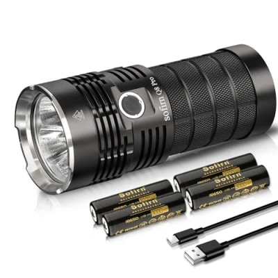 Image of Sofirn Q8 Pro Powerful 11000 Lumen Super Bright Led Torch with USB C Charging User Interface Anduril 2.0 4 18650 Batteries and Charge/Discharge Function