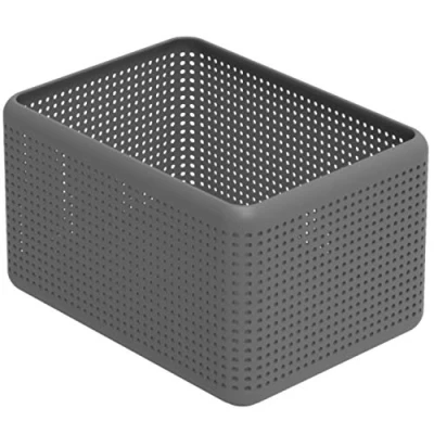 Image of Rotho, Madei, storage box without lid 13 l, Plastic (PP) BPA free, anthracite, 13l (32,6 x 23,8 18,8 cm)
