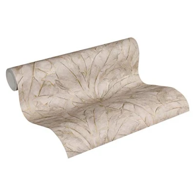 Image of Livingwalls Forest Wallpaper Metropolitan Stories Non Woven Francesca Milano 10.05 m x 0.53 Beige Gold Grey Made in Germany 369275 36927 5
