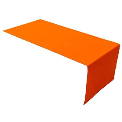 Image of Lemos Home Table Runner, Linen Made from 100% Cotton, Concept Collection, Choice of Colours and Sizes (Table Runner 30 x 100 cm, Orange)