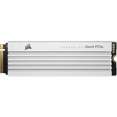 Image of Corsair MP600 PRO LPX 4TB M.2 NVMe PCIe x4 Gen4 SSD Optimised for PS5 (Up to 7,100MB/sec Sequential Read &amp; 6,800MB/sec Write Speeds, High Speed Interface, Compact Form Factor) White