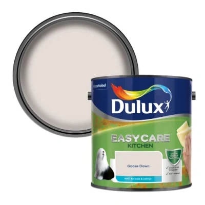 Image of Dulux Easycare Kitchen Matt Emulsion Paint Goose Down 2.5L