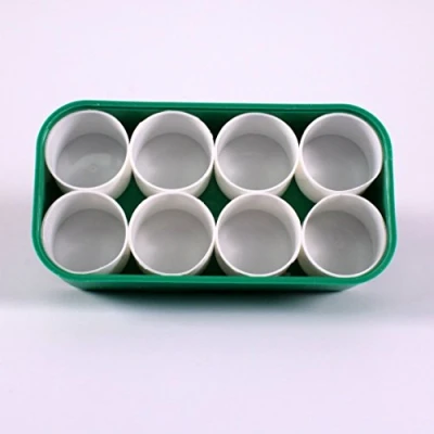 Image of Plastic Paint Mixing Tray with 8 White Painting Pots Wells for Kids Art &amp; Crafts by BCreative ®