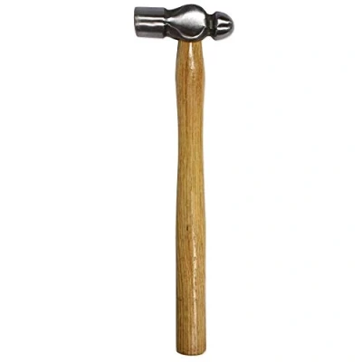 Image of The Beadsmith 8oz Ball Pein Hammer, Wood Handle, Silver Head, 11.5in Hammer Mallet