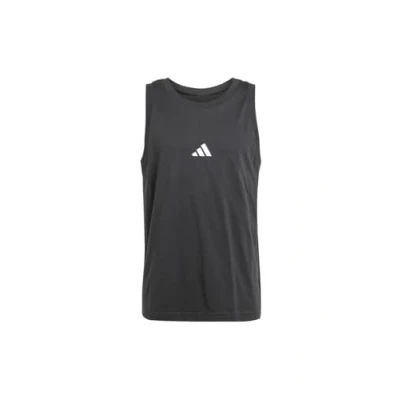 Image of adidas Men&#039;s Essentials Small Logo Single Jersey Tank TOP, Black/White, XXL
