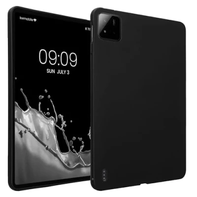 Image of kwmobile TPU Silicone Case Compatible with Xiaomi Pad 7 / Pro Soft Flexible Shock Absorbent Cover Black Matte