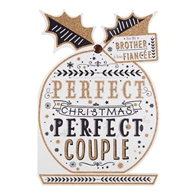 Image of Hallmark Medium Brother and Fiancee &quot;Perfect&quot; Christmas Card