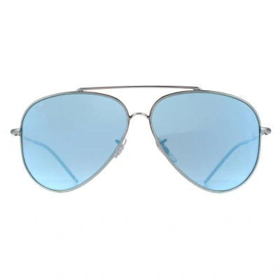 Image of Ray Ban Aviator Reverse Unisex Sunglasses, Size: 59, Silver