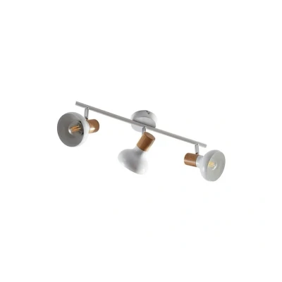 Image of Lindby Fridolin ceiling light, 50 cm, white, 3 bulb, metal