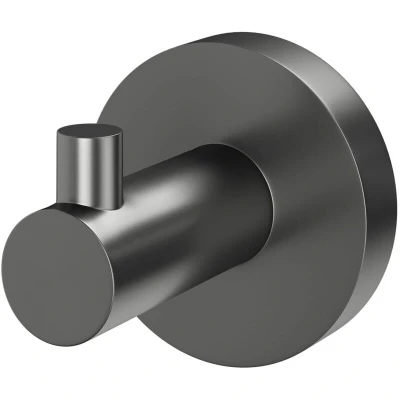 Image of Orbit Gunmetal Grey Wall Mounted Robe Hook Colore