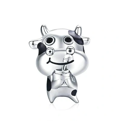 Image of Tiger Charm 925 Sterling Silver Cat Cow Monkey Peacock Animal Pet for Pandora Bracelet (Elephant)
