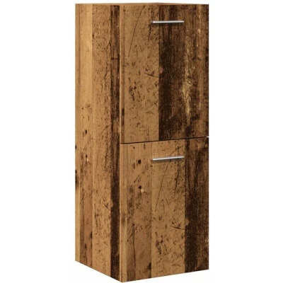 Image of vidaXL Wall Mounted Bathroom Storage Cabinet Engineered Wood with Concrete Grey Finish, 30x30x80 cm