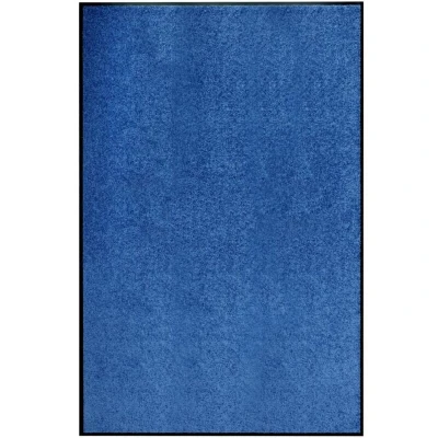 Image of vidaXL Doormat Washable Blue 120x180 cm