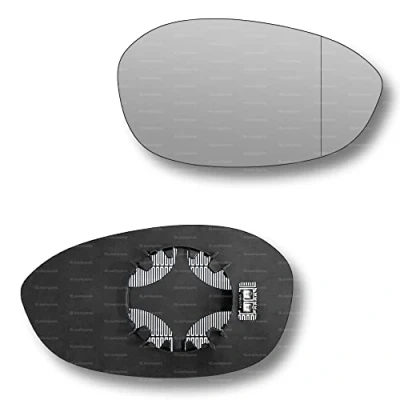 Image of Less4spares Replacement Wing Mirror Glass Right Compatible with Alfa Romeo Brera, Spider 2006 2010 CLIP ON Driver Off side Heated Blind Spot