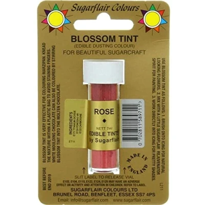 Image of Sugarcraft Sugarflair Colour Blossom Tint Powder Dust Rose 7ml