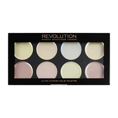 Image of Revolution Beauty London, Ultra, Strobe Balm Palette, 8 Shades, 12g Multicoloured
