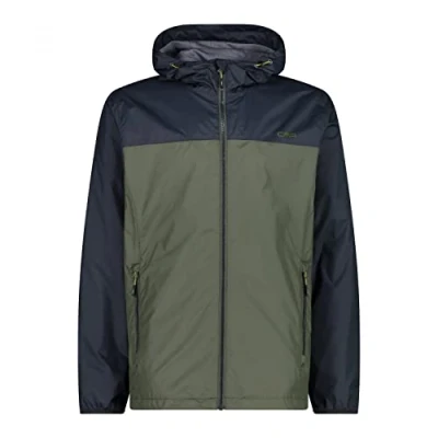 Image of CMP Man Jacket Rain Fix Hood, Oil Green, 52