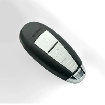 Image of BROVACS Replacement Key Shell + Uncut Blank Emergency Insert Compatible with SUZUKI 2 Button Smart Keyless Entry Remote Case Fob PG582
