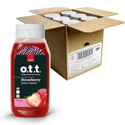 Image of Macphie OTT Strawberry Dessert Topping, 500g, MF079