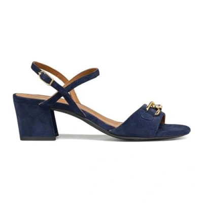 Image of Geox Women&#039;s D New Eraklia 50 Heeled Sandal, Navy, 6 UK
