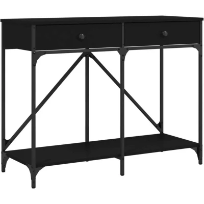 Image of vidaXL Console Table Black 100x39x78.5 cm Engineered Wood