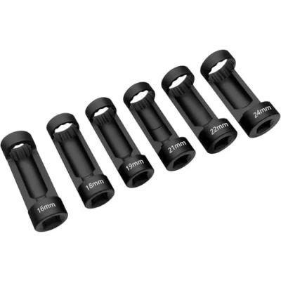 Image of ZKTOOL 6PCS Suspension Strut Nut Socket Set 16MM 18MM 19MM 21MM 22MM 24MM, Set, Shock Absorber Removal Tool, VM #:3353