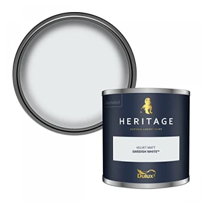Image of Dulux Trade Heritage Velvet Matt Emulsion Swedish White (5 Litres)