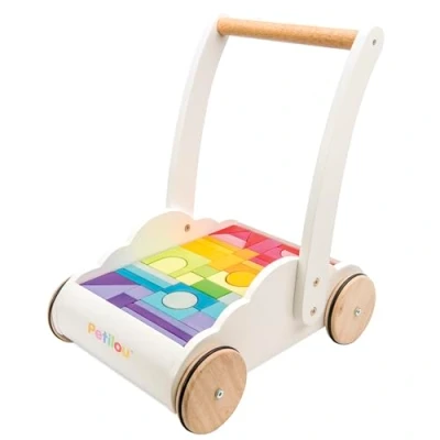 Image of Le Toy Van Petilou Wooden Educational Rainbow Cloud Walker For Toddlers And Babies Suitable A Boy Or Girl 1 Year Old +