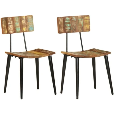 Image of vidaXL Dining Chairs 2 pcs Solid Reclaimed Wood