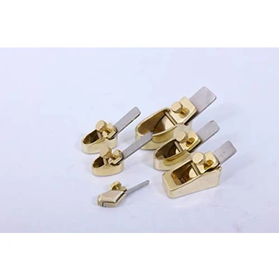 Image of Generic Violin 6pcs Brass Mini Planes Convex Bottom Luthier Tools Steel Blade Repair Cut Knife