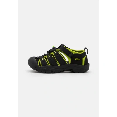 Image of KEEN Unisex Kids Newport H2 Sandal, Black Lime Green, 3 UK