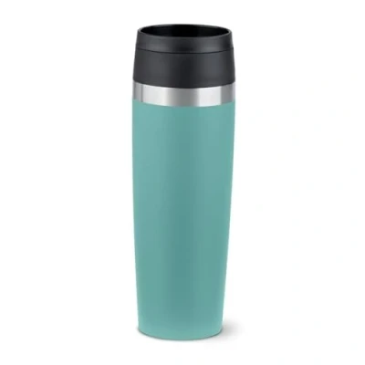 Image of Emsa Travel Mug Insulated 500 ml, 6 Hours Hot + 12 Cold, 100% Leak Proof, Easy Open and Close, Coffee Mug, Powder Coating, Petrol, N2023850
