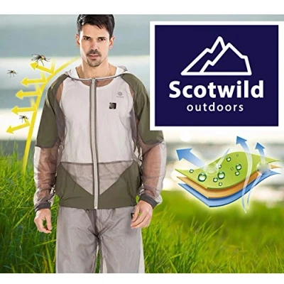 Image of SCOTWILD MIDGE MOSQUITO SUIT COMPLETE PROTECTION LARGE