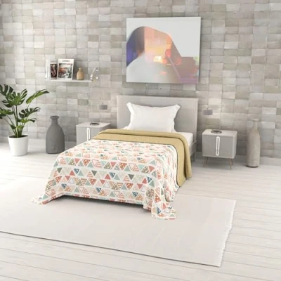 Image of Italian Bed Linen Summer quilt FANTASY, Microfiber, Small Double 220x270cm, Different