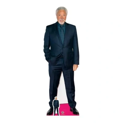 Image of STAR CUTOUTS CS689 Life Size Cut Out with Mini Version of Tom Jones Red Carpet, Cardboard, Multi Colour, 177 x 58 cm