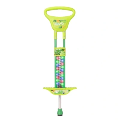 Image of EVO Childrens Light Up Pogo Stick Steel Frames Kids Jumping Indoor &amp; Outdoor Exercise Toy Hopping For Summer All Children Aged 6+ (Dinosaur)