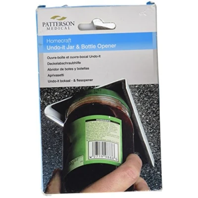 Image of Homecraft Undo It Jar Opener, Coated Metal, V Shaped, Lid Loosening Daily Living Aid, Opens 25 mm (1&quot;) To 75 (3&quot;) Lids, Kitchen Aid for Limited Strength Users (Eligible VAT relief in the UK)
