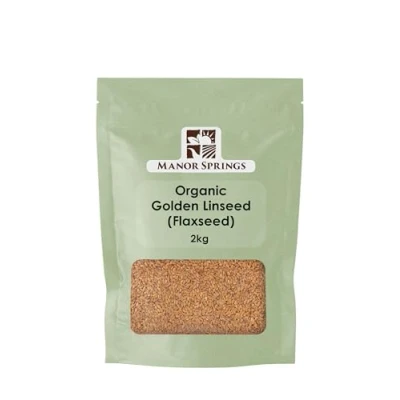 Image of Organic Golden Linseed (Flaxseed) 2kg by Manor Springs