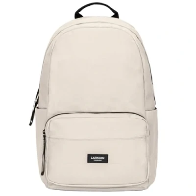 Image of LARKSON School Backpack Girls &amp; Boys Beige No 3 Rucksack for School, University Travel Laptop Compartment 16 inch Water Repellant