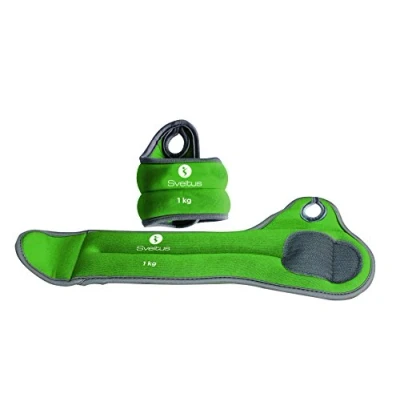 Image of Sveltus Weighted Wrist Bracelets 1 kg (Pair) Adult Unisex, Green, One Size